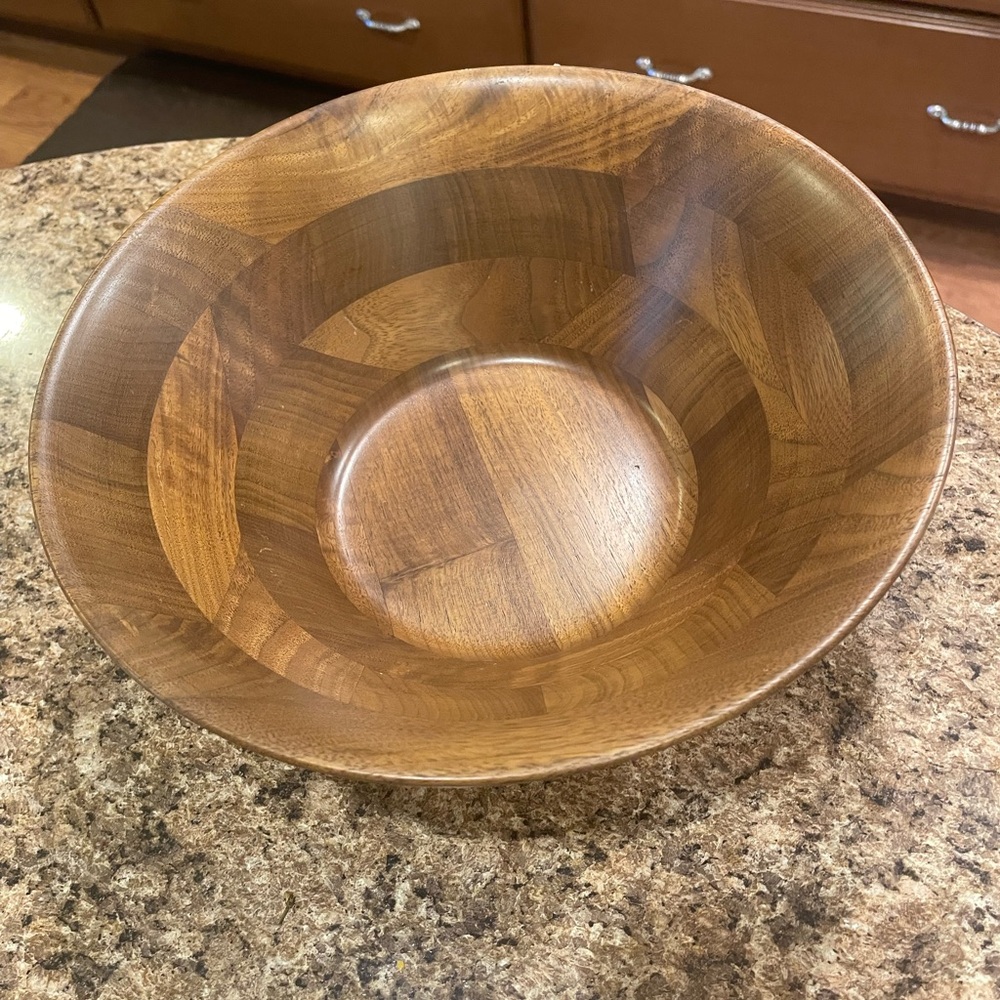 Vintage Kustom Kraft Solid Black Walnut Bowl